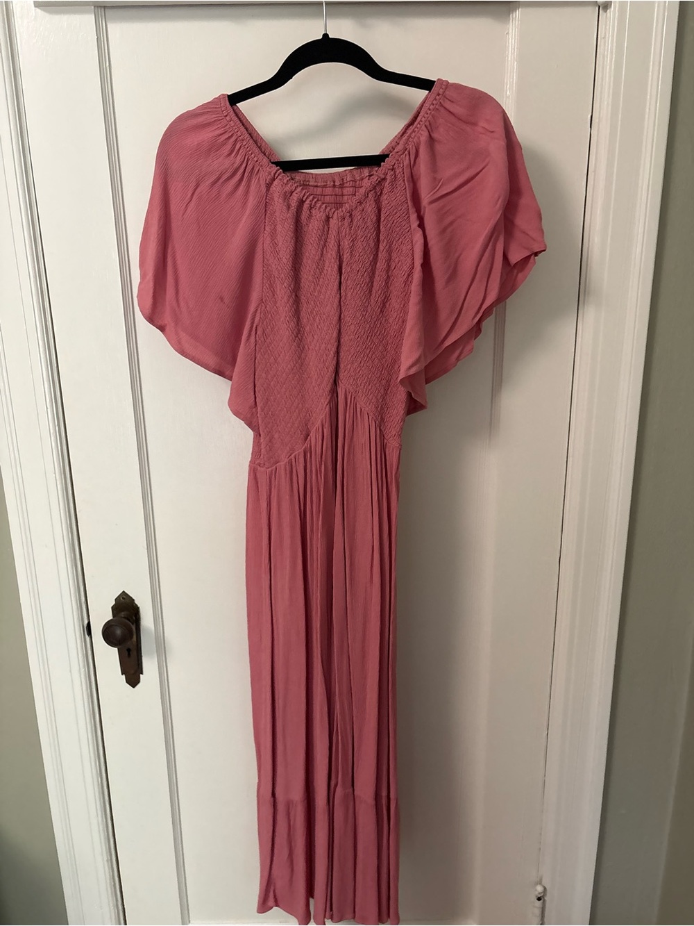 Flowy Rose Pink Maxi Dress